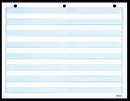 11 x 8-1/2", 1/2"  Blue Bar Paper, With 3 Hole Punch 20#