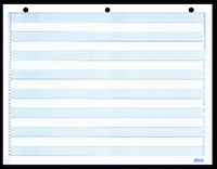 11 x 8-1/2", 1/2"  Blue Bar Paper, With 3 Hole Punch 20#