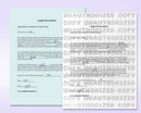 8-1/2" x 11" Security Paper, Unauthorized Pantograph, 1 Part, Light Green