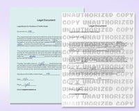 8-1/2" x 11" Security Paper, Unauthorized Pantograph, 1 Part, Light Green