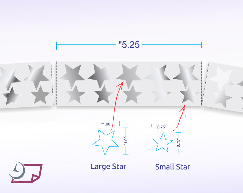 Metallic Foil Star Stickers, Silver