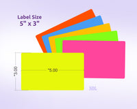 Rectangle Inventory Color Coding Labels - Orange - 3 x 5