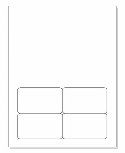 Integrated Label Form, 4 Labels, 3.5 x 2"