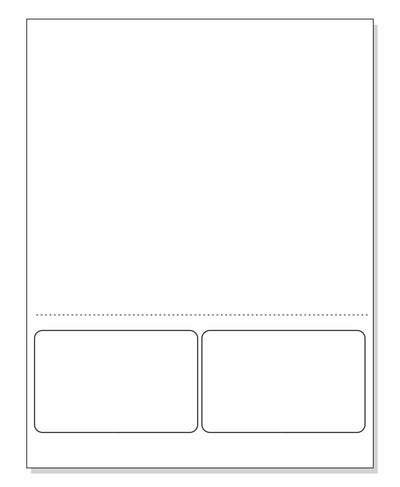 Integrated Label Form, 2 Labels, 4 x 2.5"