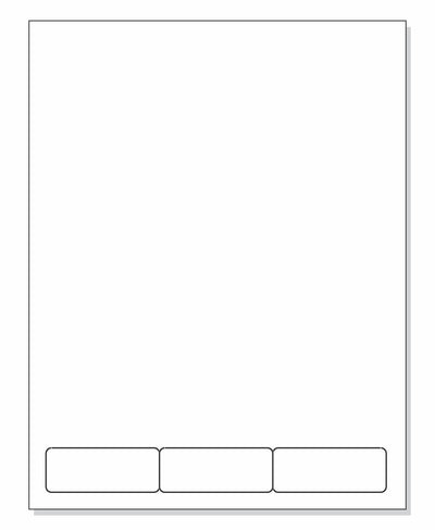 Integrated Label Form, 3 Labels, 2.5 x 1"