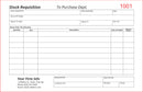 Stock Requisition Form, 5-1/2 X 8-1/2"
