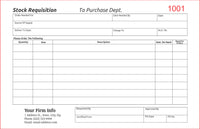 Stock Requisition Form, 5-1/2 X 8-1/2"