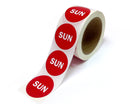 2" Inventory Control/Date 500 Permanent Labels pink “Sun” Labels  3" Core