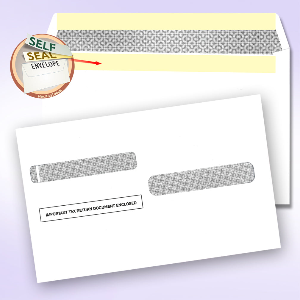 W-2 and 1099-R Forms Blank Paper 4-Up Version  for Laser and Ink Jet Printer (50 Forms & Self Seal Envelopes)
