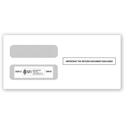 2026 1099  Double-Window Envelope, Self-Seal