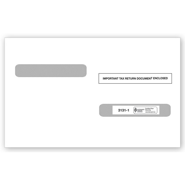 2025 Laser W-2 Double-Window Envelope