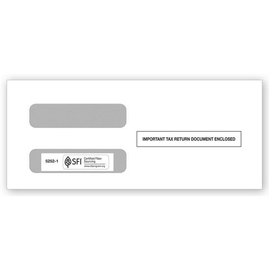 2025 3-Up 1099-MISC Income Horizontal Double-Window Envelope