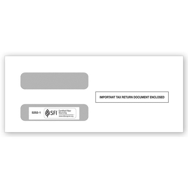 2025 3-Up 1099-MISC Income Horizontal Double-Window Envelope