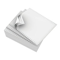14-7/8 x 11" Continuous Paper 15# White, 3 Part, No Side Perfs