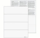 4-Up Blank W-2 Form - 3 Horizontal Perforations with Employee Instructions