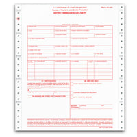 9-1/2 x 11" 5 Part Continuous Entry / Immediate Delivery