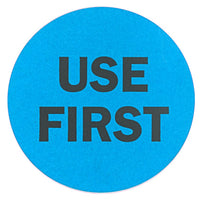 2" Inventory Control/Date 500 Permanent Labels  Blue“Use First” Labels  3" Core