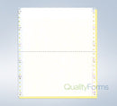 9-1/2 x 5-1/2" Continuous Paper, 15# 2 Part White & Canary with Side Perfs