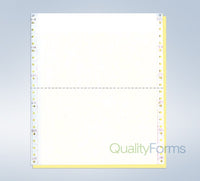 9-1/2 x 5-1/2" Continuous Paper, 15# 2 Part White & Canary with Side Perfs