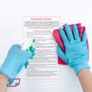 6x9" Fire Safety Notice White Vinyl Waterproof Self Adhesive Label, Pack of 10