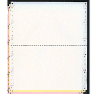 9-1/2 x 5-1/2" Continuous Paper, 15# 3 Part White, Canary & Pink, with Side Perfs