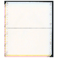 9-1/2 x 5-1/2" Continuous Inventory Forms, 15# 3 Part White, Canary & Pink, with Clean Stick Glue & Side Perfs
