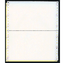 9-1/2 x 5-1/2" Continuous Paper, 15# 2 Part White & Canary with Side Perfs