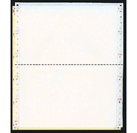 9-1/2 x 5-1/2" Continuous Paper, Color, 2 Part, Side Perfs