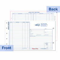 Job Work Order, Side Stub, 8 1/2 X 5 2/3"