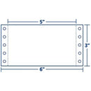 Blank Continuous Index Cards, 6" x 3", 1 Wide