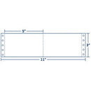 Blank Continuous Index Cards, 6" x 3", 2 Wide
