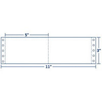 Blank Continuous Index Cards, 6" x 3", 2 Wide