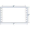 Blank Continuous Index Cards, 7" x 4", 1 Wide