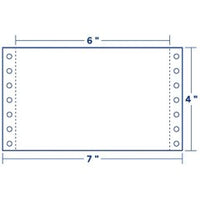 Blank Continuous Index Cards, 7" x 4", 1 Wide