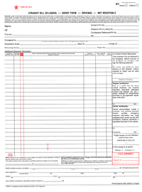 Straight Bill of Lading - WITH CO. NAME IMPRINT -