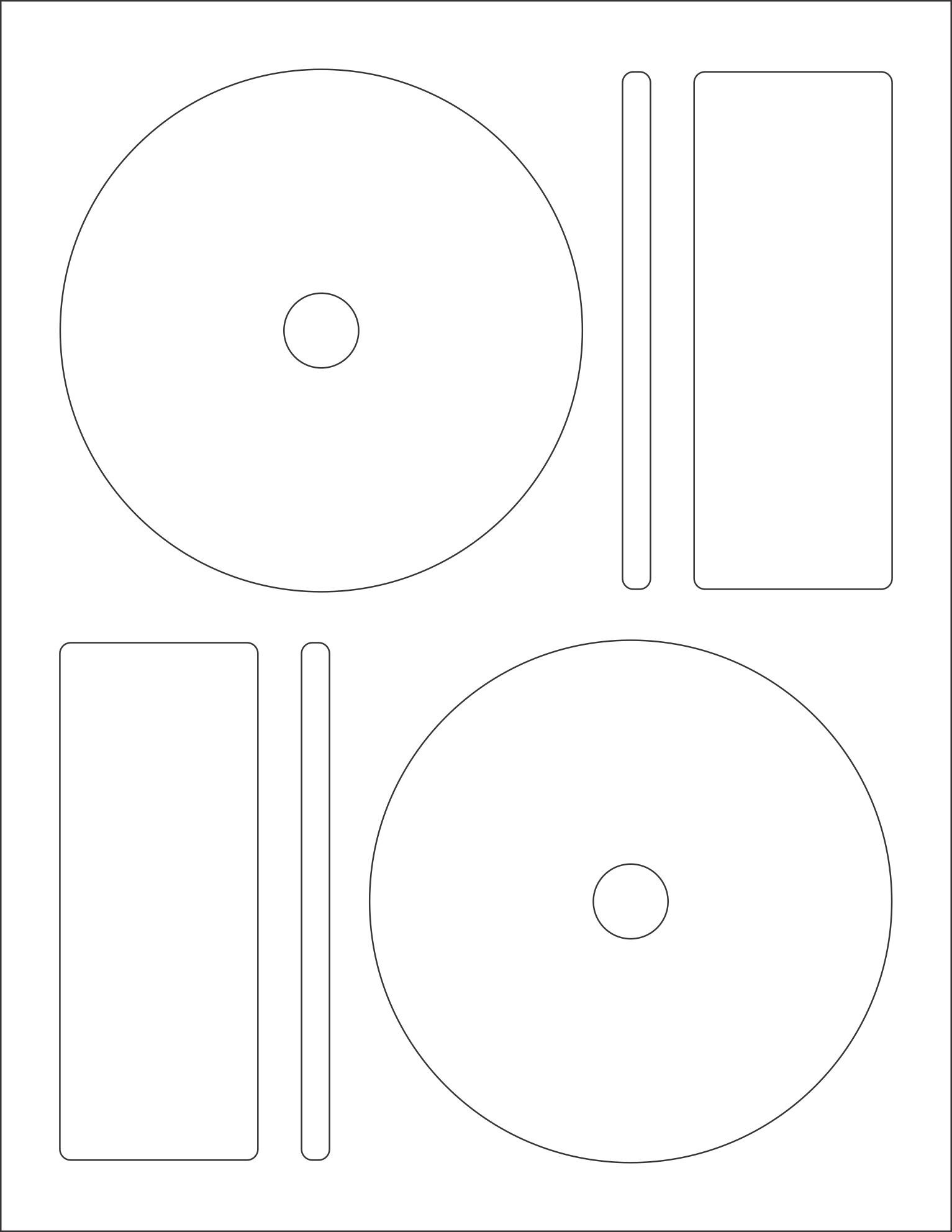 Memorex CD/DVD Label, 2 per Page (250 Labels / 125 Sheets)