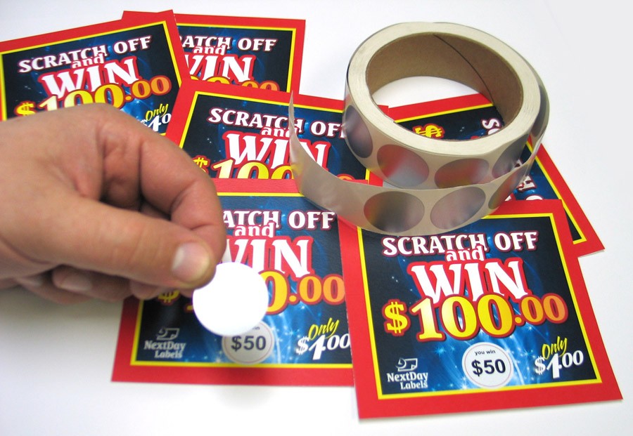 50 Scratch off Labels to Stick On, Silver Round 5 Cm Scratch off