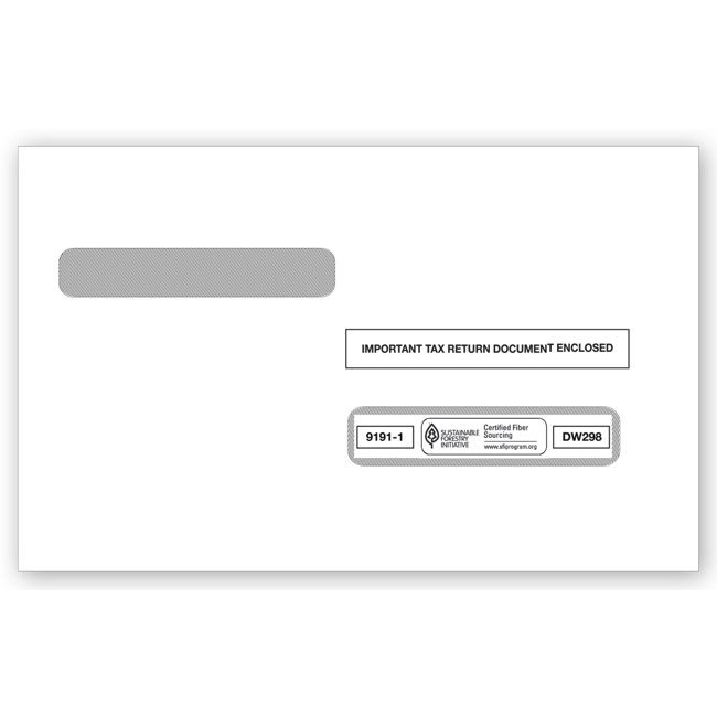 Tax Form Double Window Envelope   Tf91911 