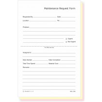 Maintenance & Repair, Request Forms, 5.5" x 8.5"