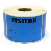 3" x 2" Labels Pass 500 Labels  Blue “Visitor ” Labels  1" Core