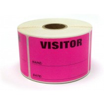 3" x 2" Labels Pass 500 Labels  Pink “Visitor ” Labels  1" Core