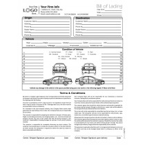 Auto Transport Bill of Lading with 1 Car, Style #3