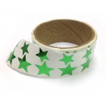 Metallic Foil Star Stickers, Green