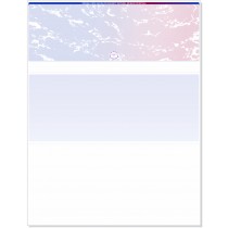 Blank Laser Top Check Paper, Blue/Red Prismatic