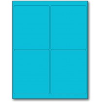 8-1/2" x 11" Fluorescent blue 4 Labels per Sheet 4 x 5