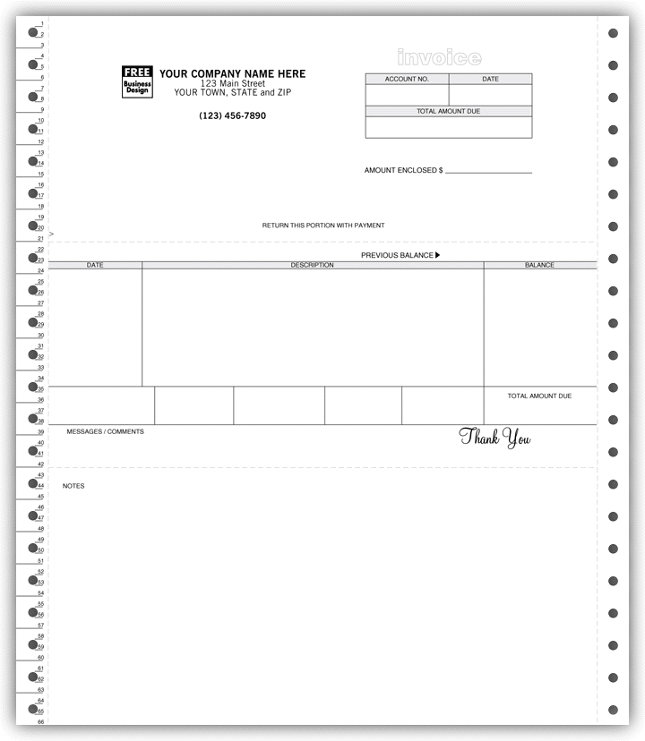 9 1/2 x 11 20# Blank 3 Hole Punch Left Clean Edge Perforation Continuous  Computer Paper, 2700 sheets